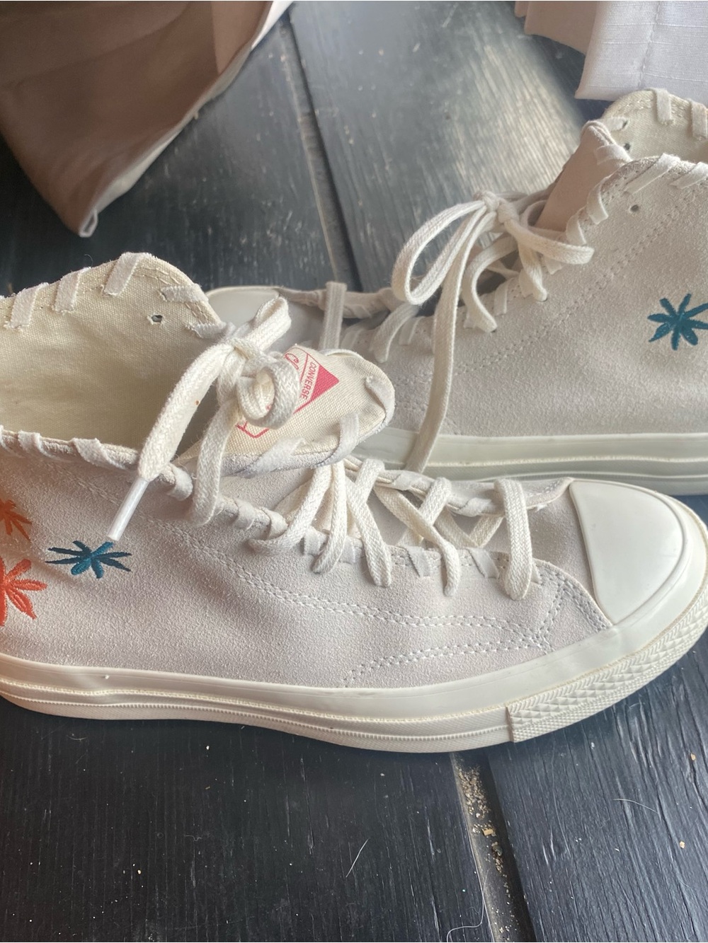 Converse Chuck Taylor High-Top Sneakers in Cream
